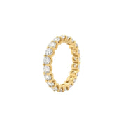 Alliance diamants synthétiques ronds 2.80 carats or jaune 14 carats Stefania